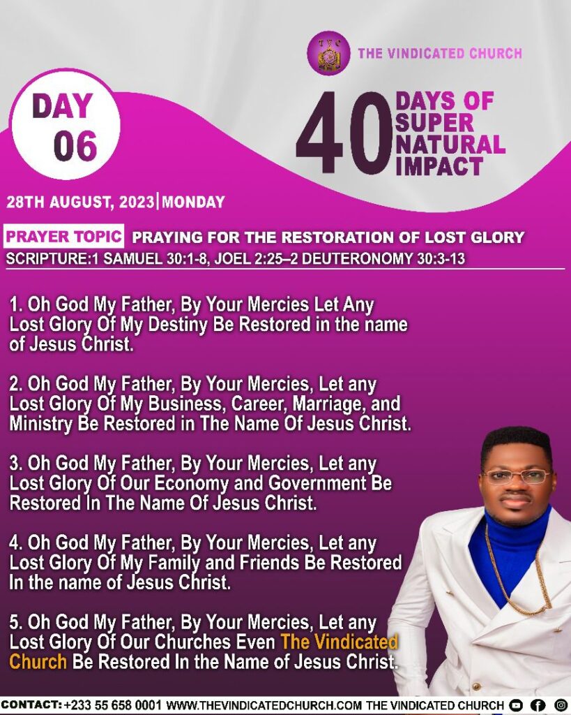 Day 6 Of Our 40 DAYS SUPERNATURAL IMPACT